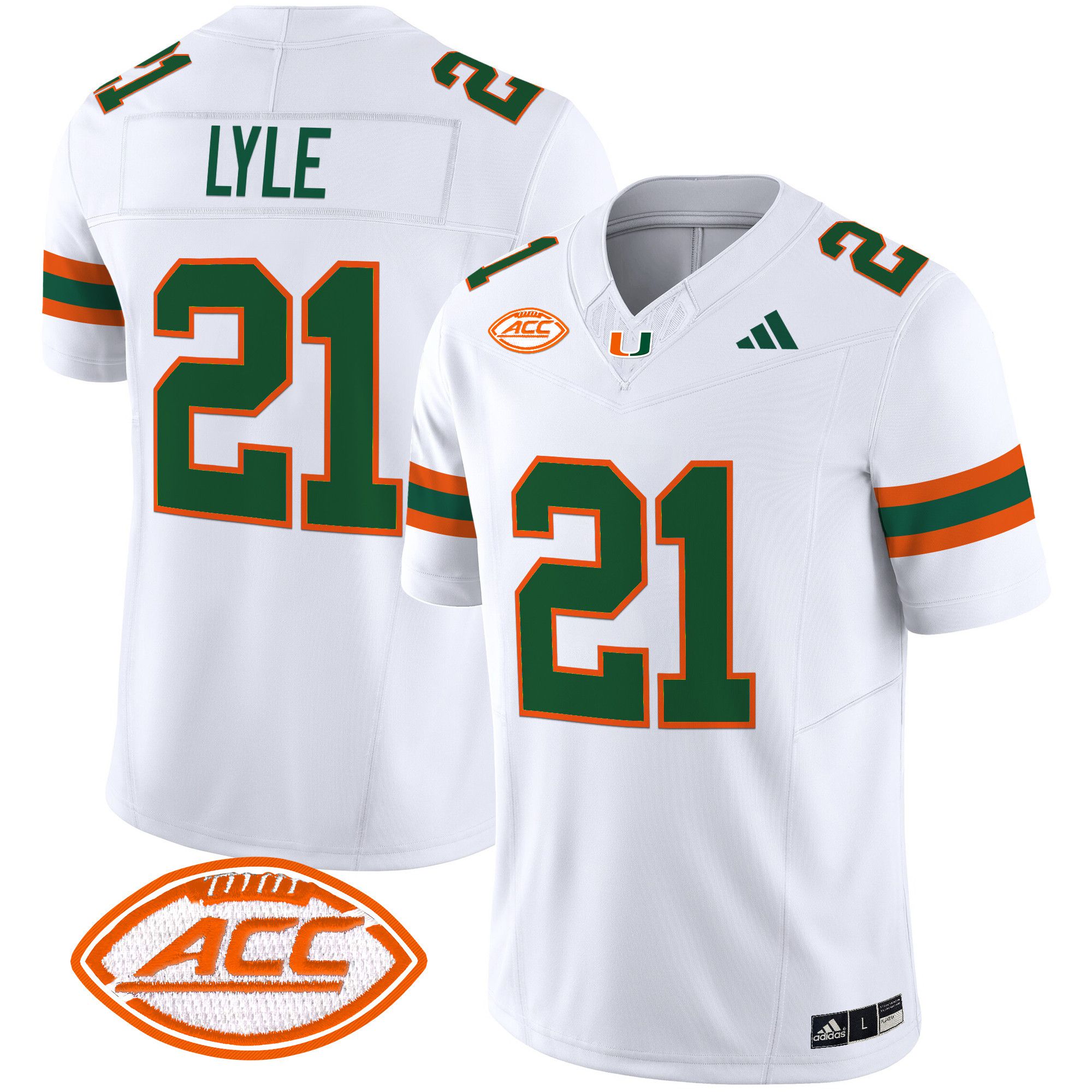 Men Miami Hurricanes #21 Lyle White 2024 Vapor Limited NCAA Jersey->ncaa teams->NCAA Jersey